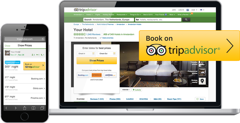 Acquire guests directly on TripAdvisor to increase your conversions